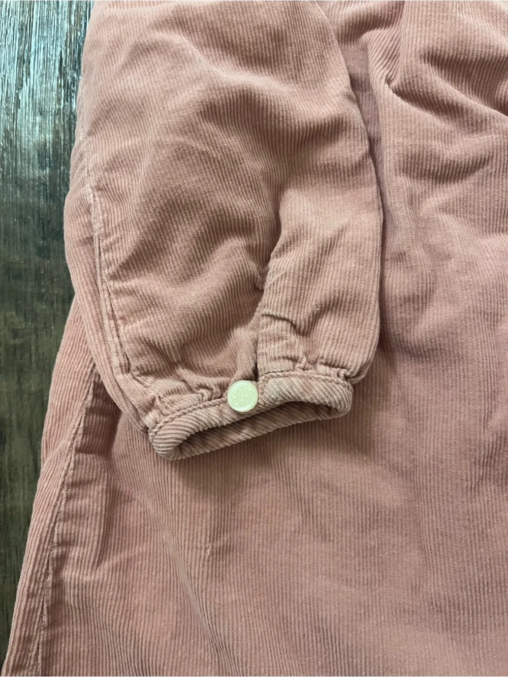 Ralph Lauren Dusty Rose Corduroy Baby Dress